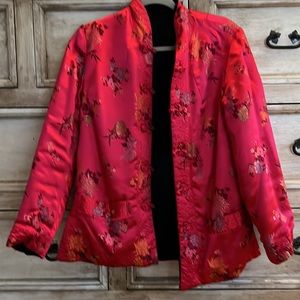 Vintage silk black/red reversible jacket